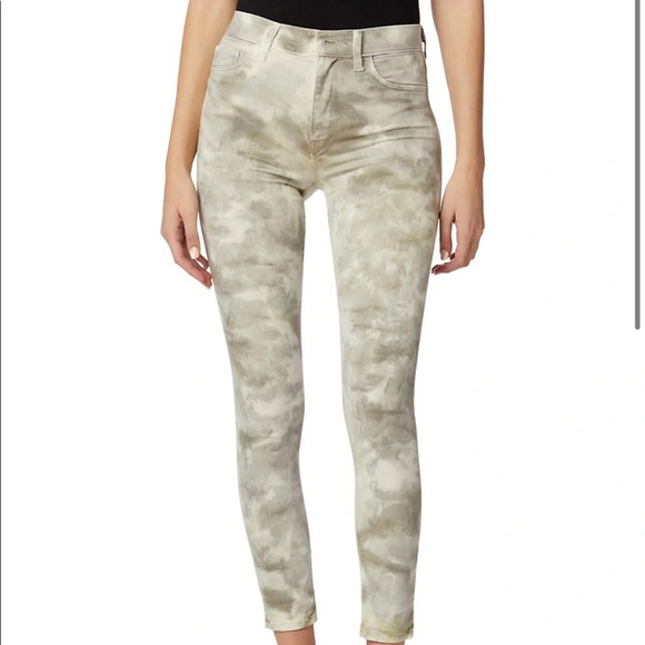 Hudson Barbara Tie Dye High Rise Super Skinny Jeans - Picture 1 of 6